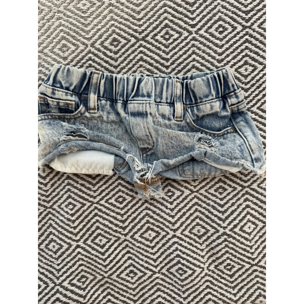 Beau Hudson Girls Distressed Denim Shorts Size 6 Light Blue